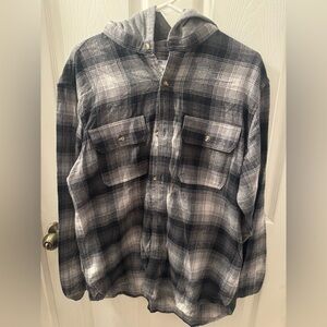 Old Navy Double-Brushed Shirt in Gray and Cream
